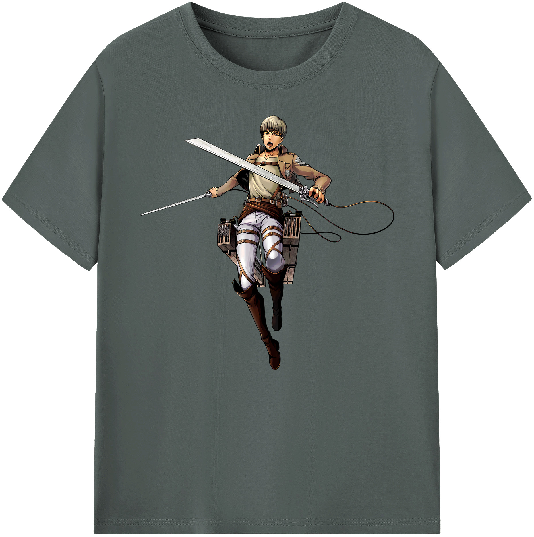（画像用） 進撃の巨人 Attack on Titan 綿100％ メンズ半袖Tシャツ｜肌触りやわらか＆通気性